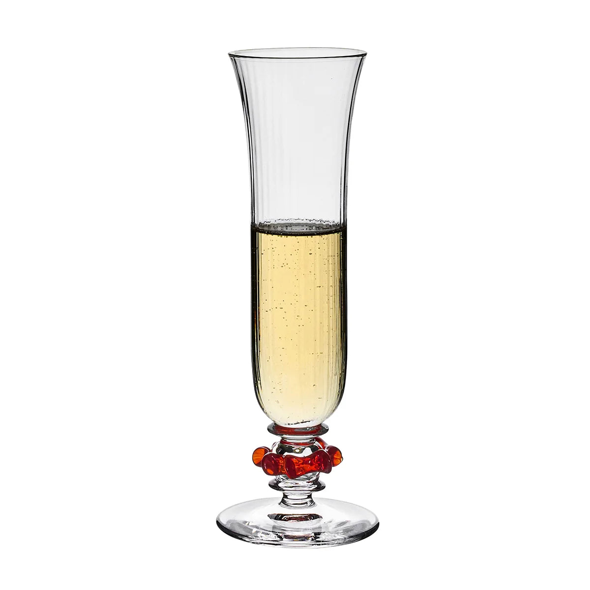 Juliska Nell Ruffle Champagne Flute - Ruby