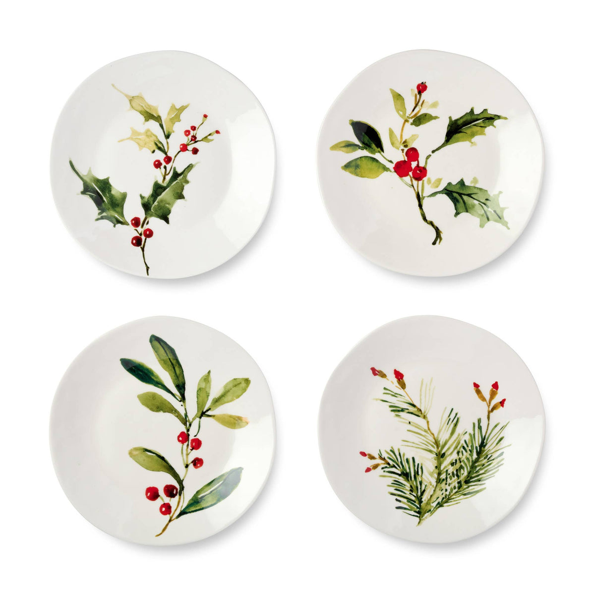 Holly and Vines Dessert Plate 9 in. Assorted