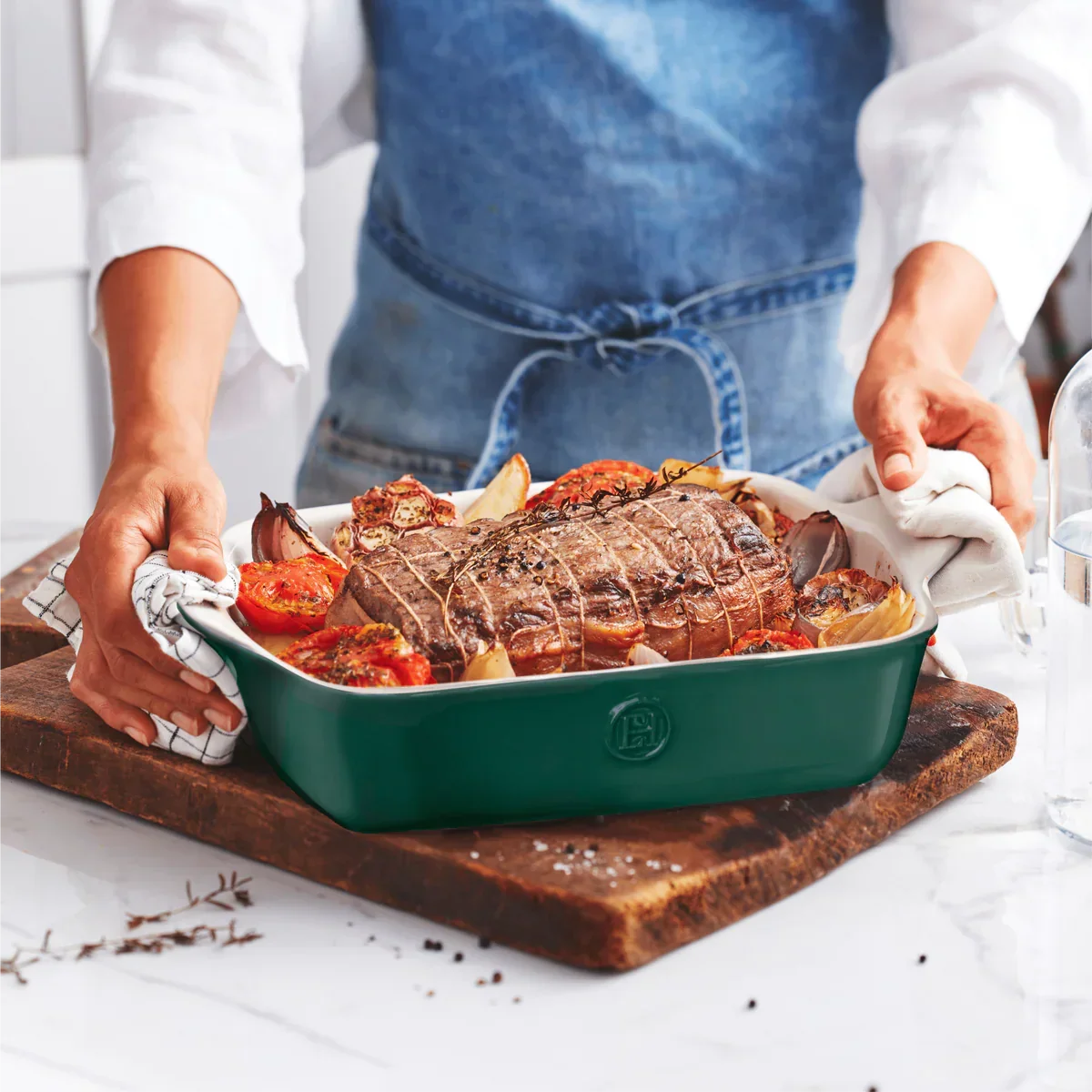 Emile Henry Evergreen Modern Classics Rectangular Baker - 13x9" - Marcel’s Culinary Experience