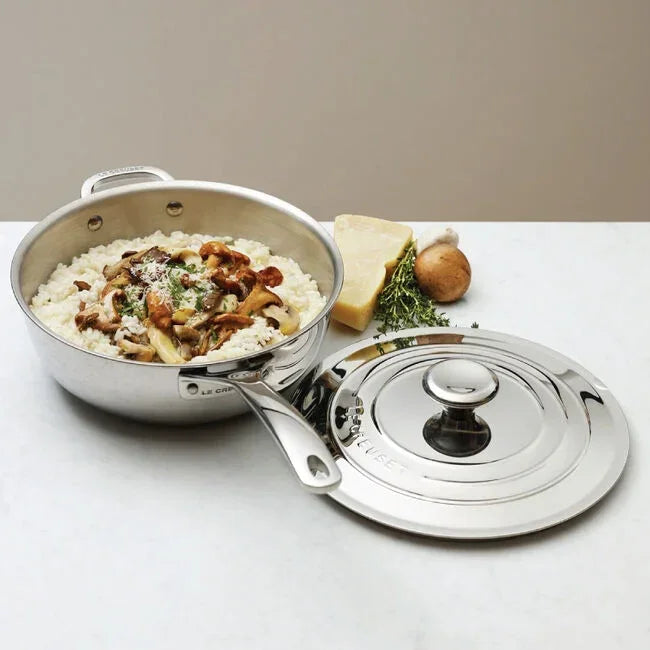 Le Creuset Stainless Steel Saucier Pan 3.5 qt