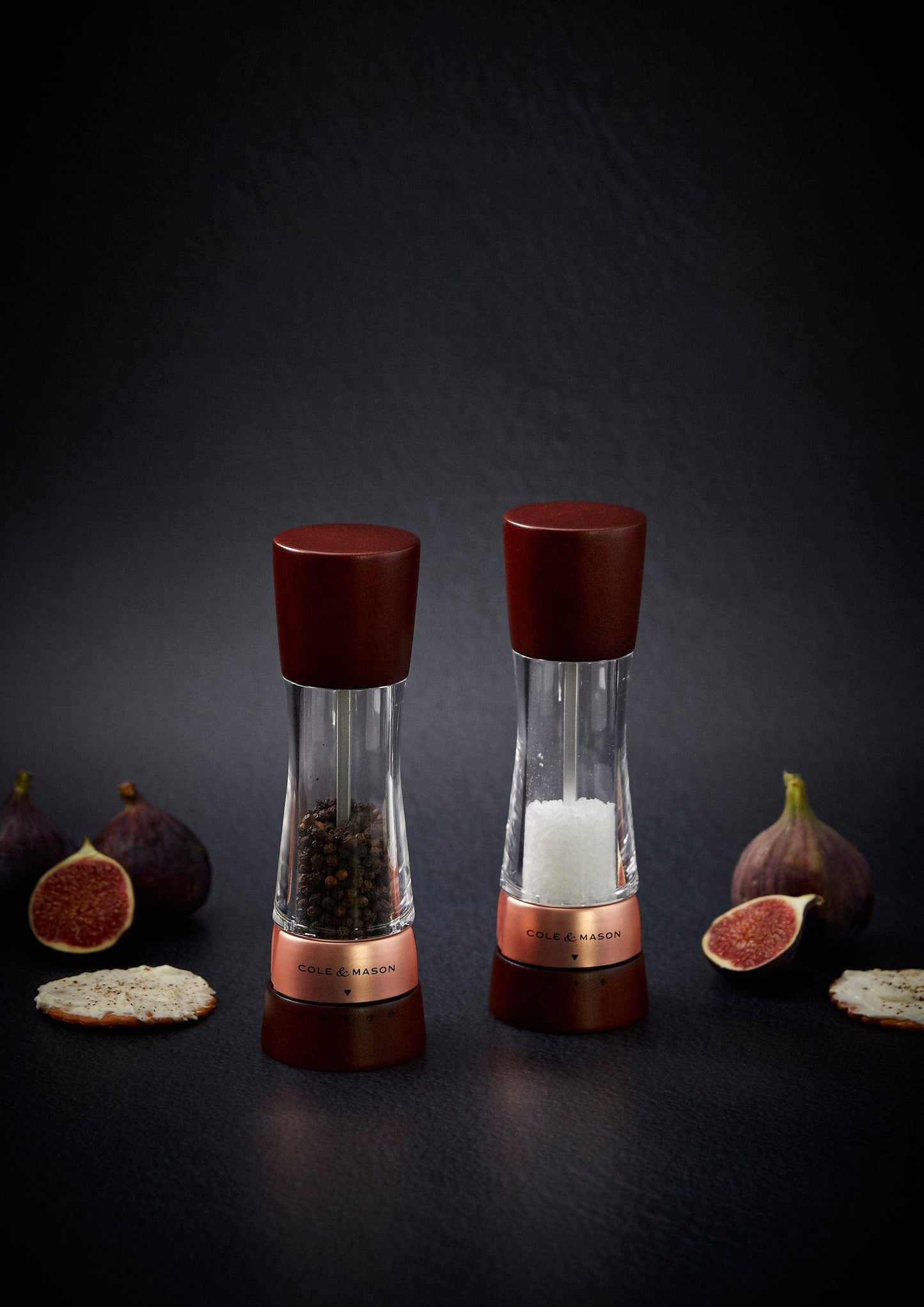 Cole & Mason Derwent Chestnut Rose Gold Salt & Pepper Set