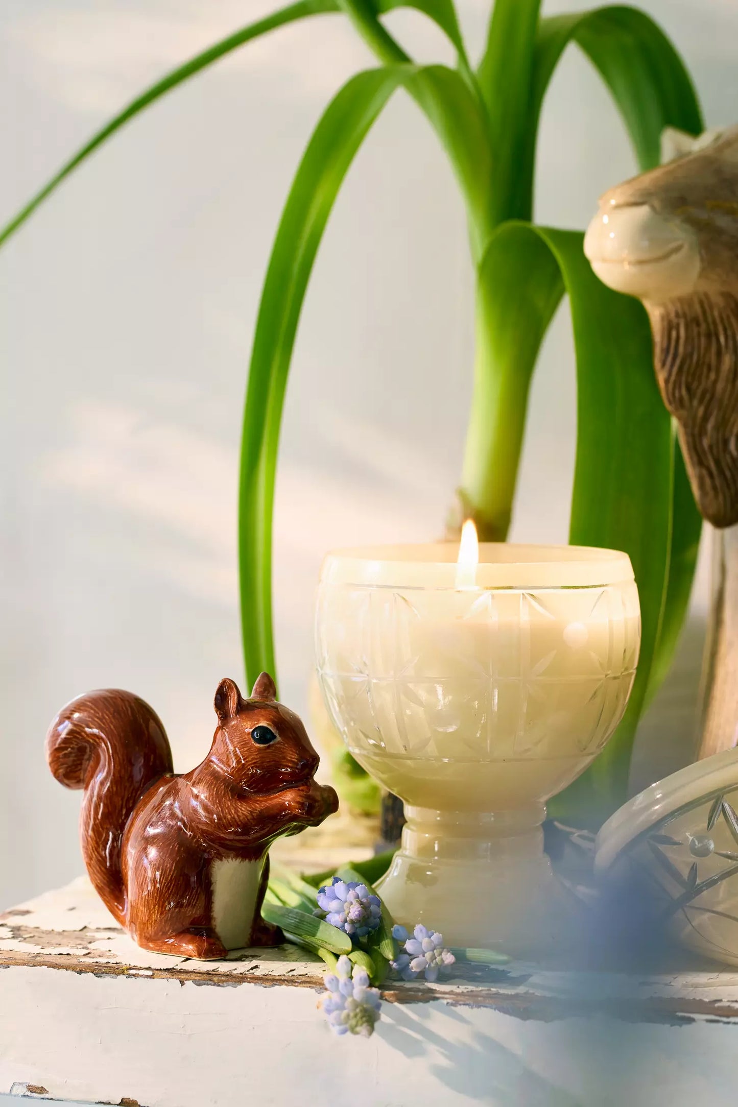 Quail Ceramics Squirrel Bud Vase