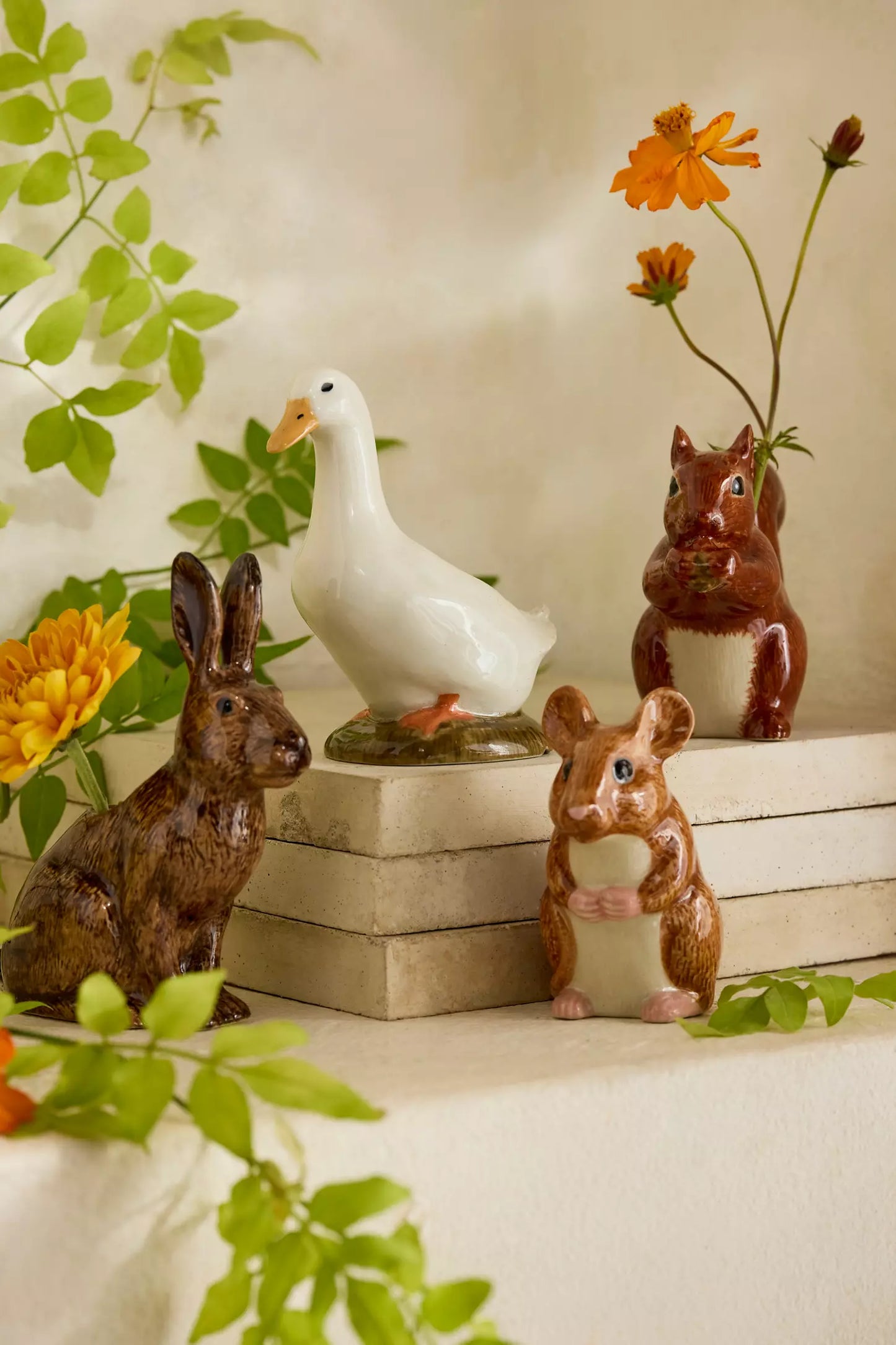 Quail Ceramics Squirrel Bud Vase