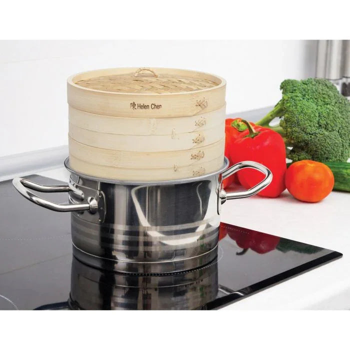 Bamboo Steamer with Lid, 10" - Marcel’s Culinary Experience