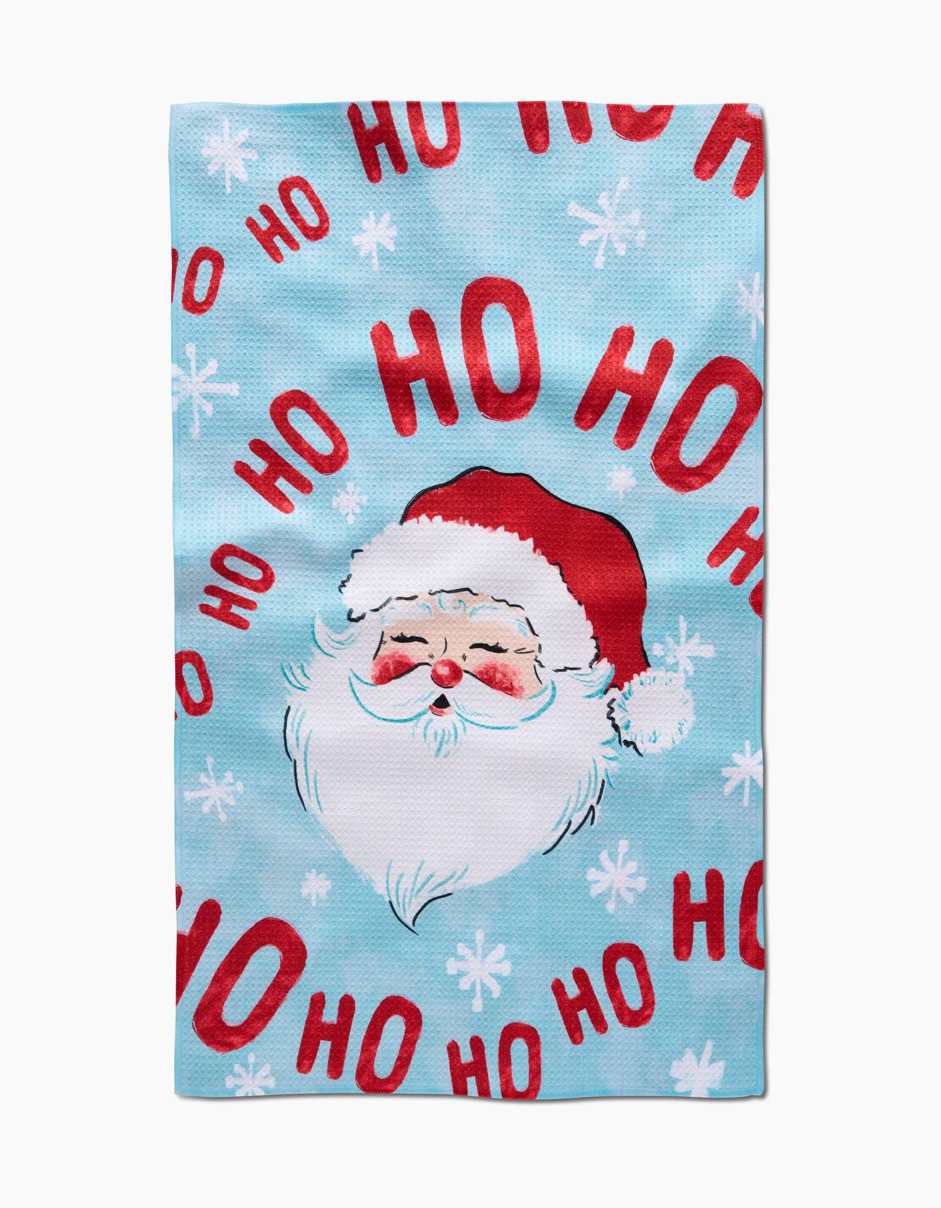 Geometry Merry Santa Claus Tea Towel - Marcel’s Culinary Experience