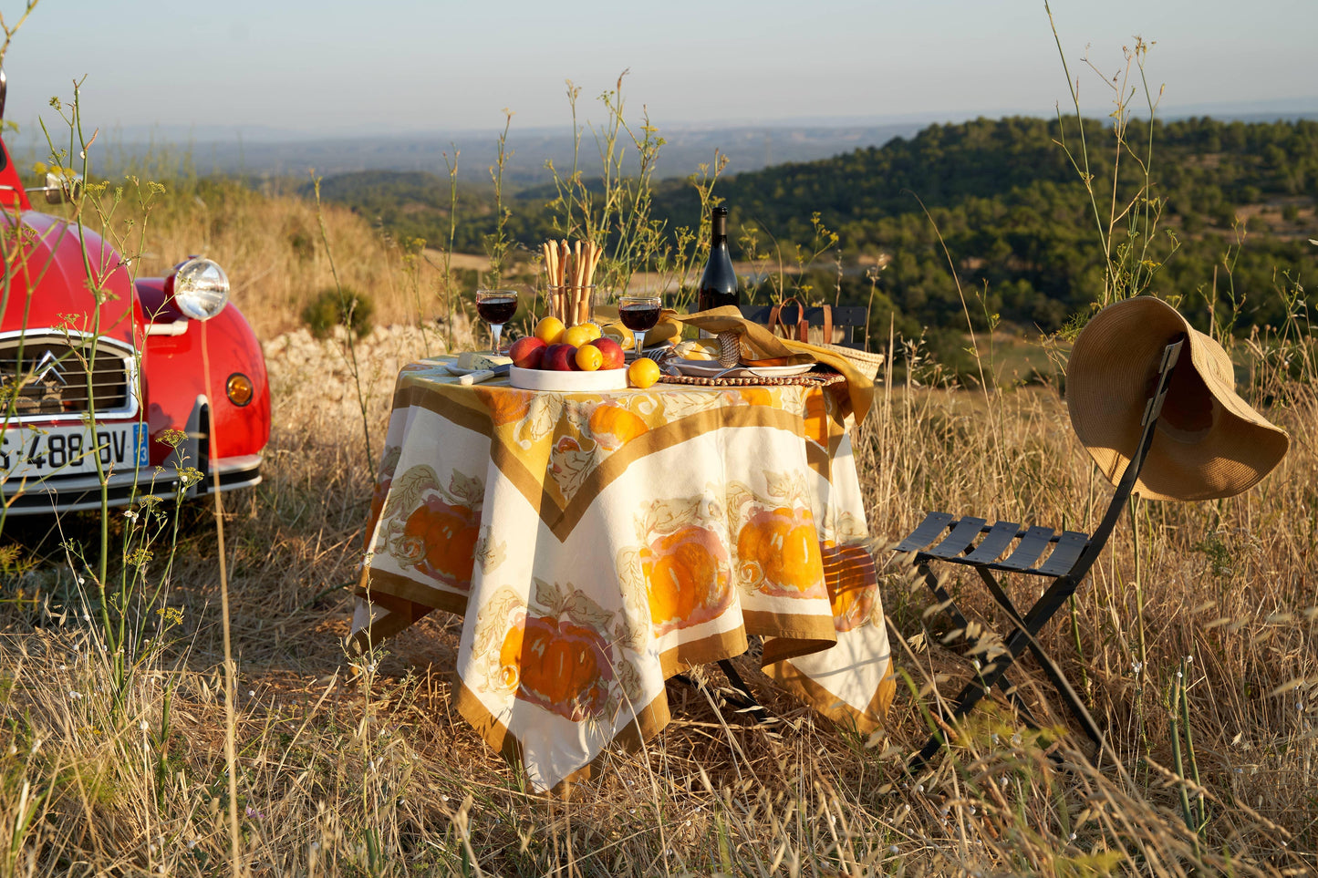 Pumpkin Orange & Mustard Tablecloths - Marcel’s Culinary Experience