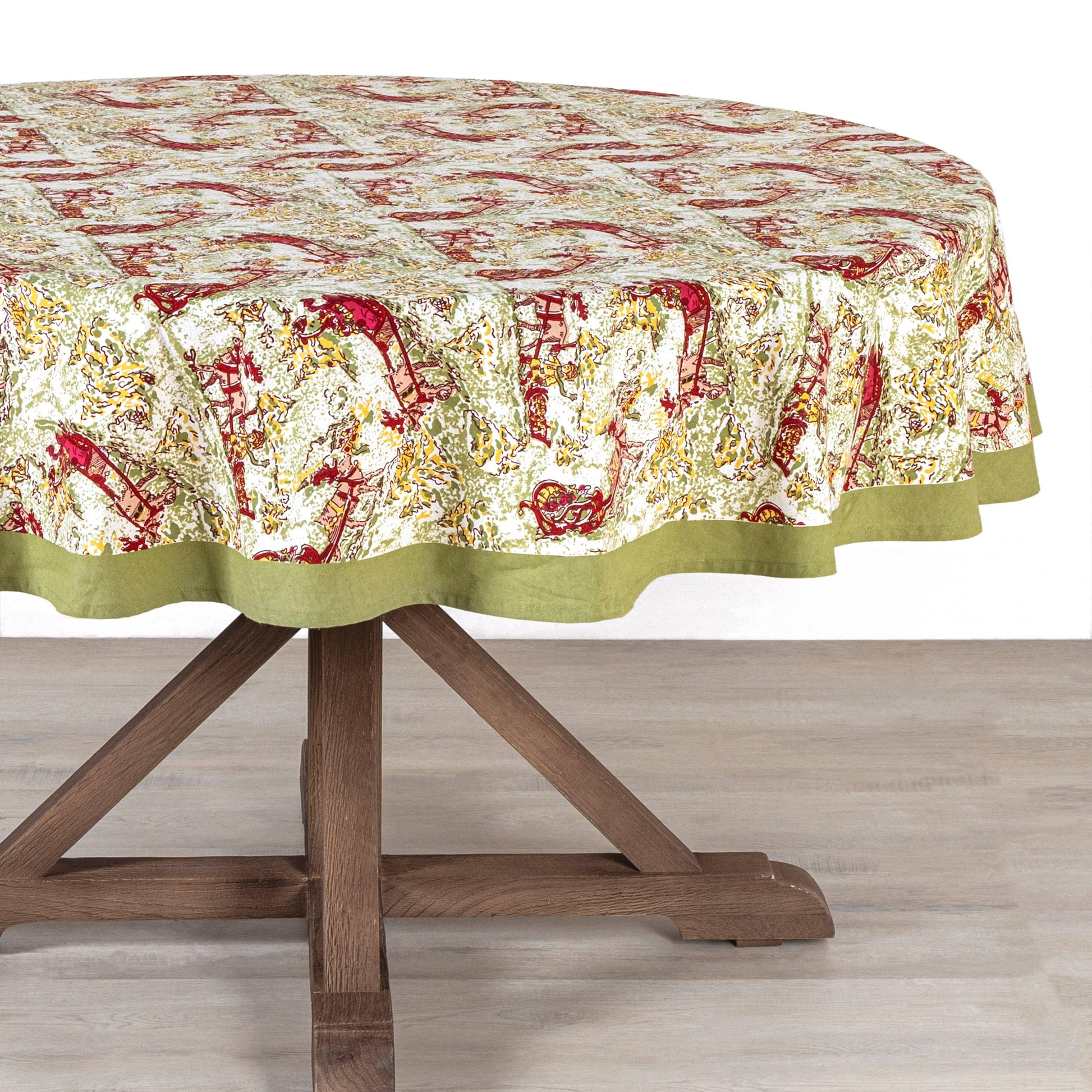 Renne Reindeer Red & Green Tablecloth - Marcel’s Culinary Experience