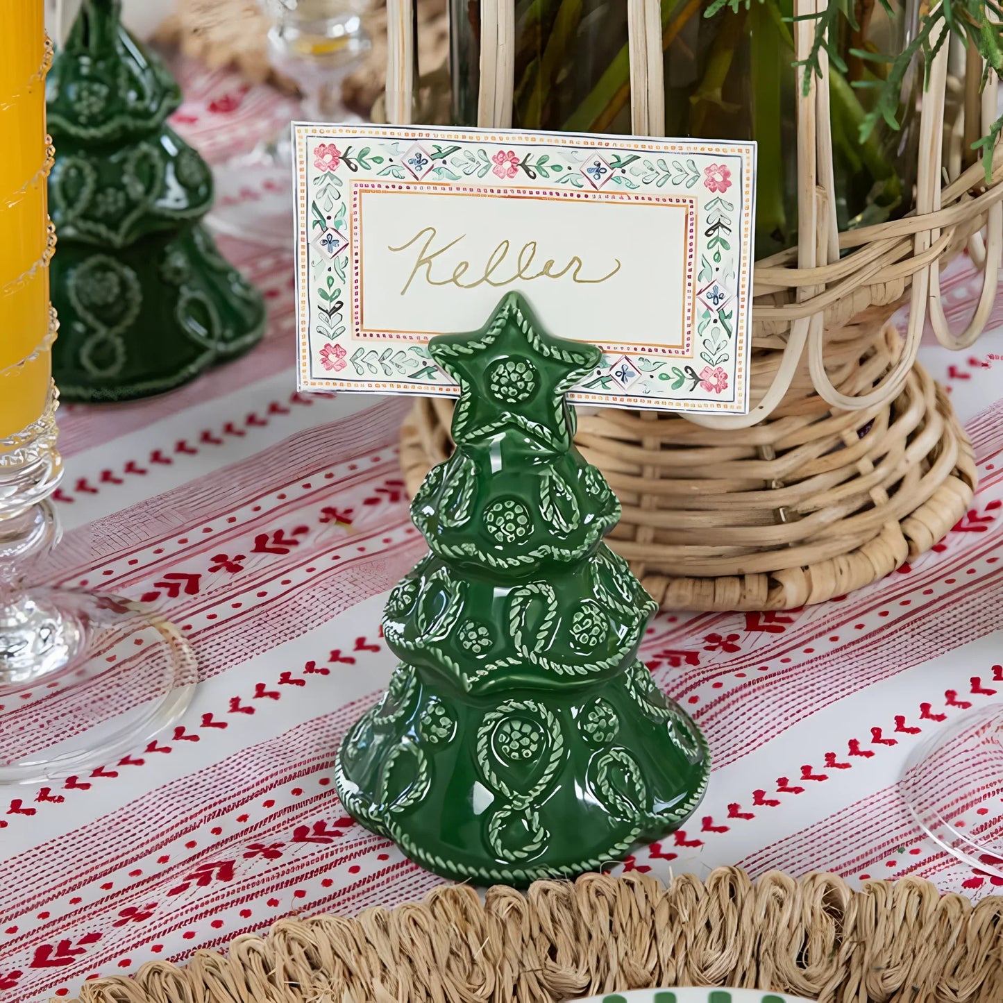 Juliska Berry & Thread Tree Placecard Holder Set/4 - Basil