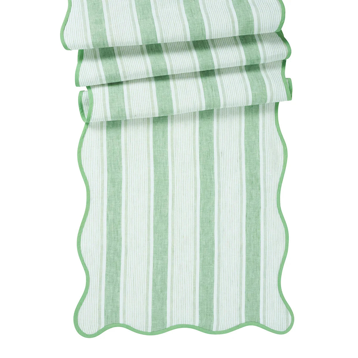 Juliska Cabana Stripe 18"x90" Table Runner - Seagrass