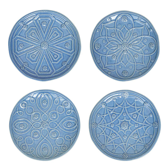 Juliska Jardins du Monde Side/Cocktail Plates Chambray - Set of 4