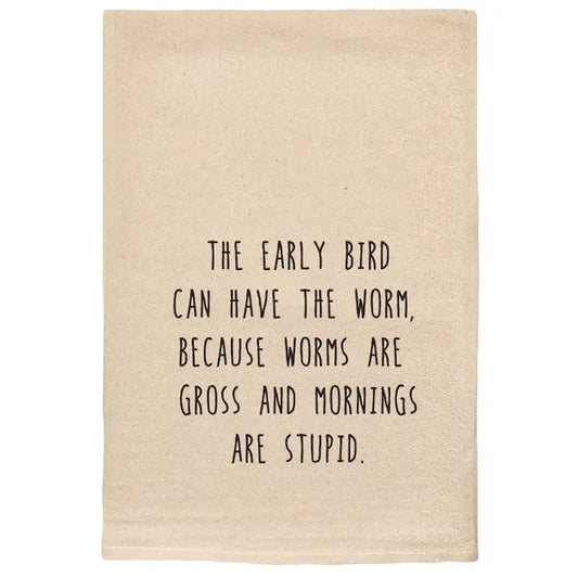 Ellembee Early Bird Sassy, Comical, and Hilarious Kitchen Tea Towels - Marcel’s Culinary Experience