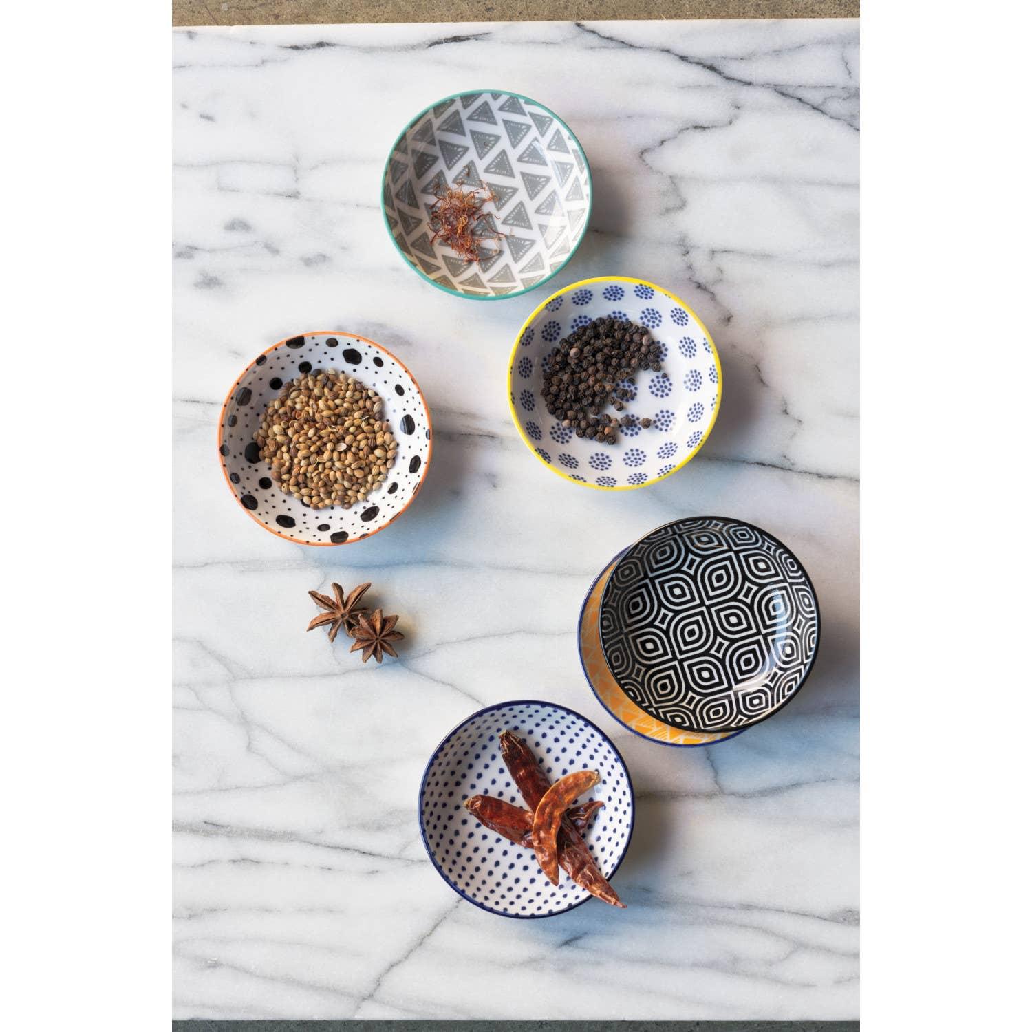 Bits & Dots Multi-Color Pinch Bowls Set of 6 - Marcel’s Culinary Experience