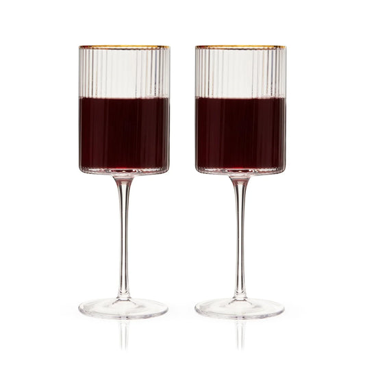 Gold Rimmed Wine Glass - Marcel’s Culinary Experience