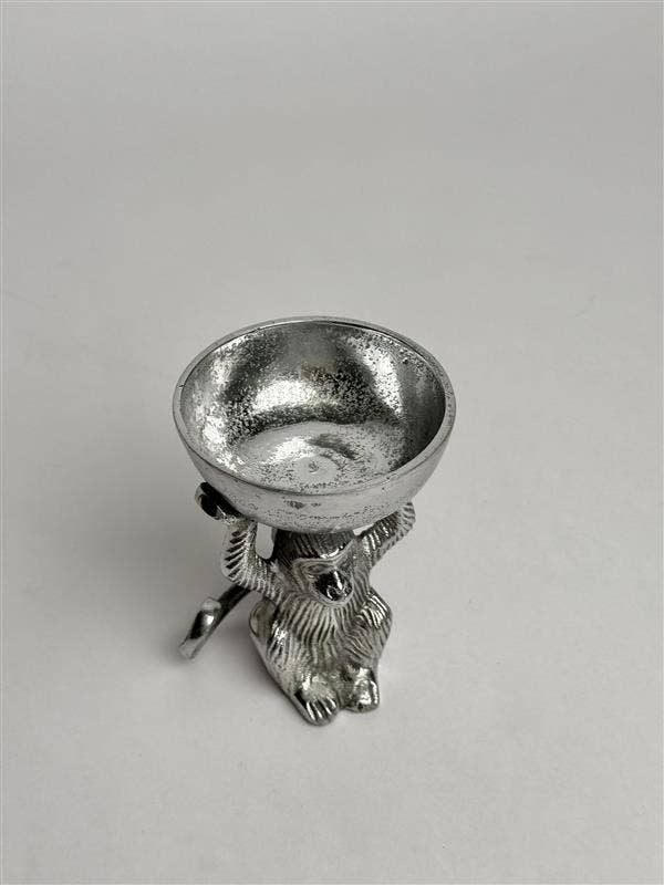 Small Silver Monkey Catchall Dish