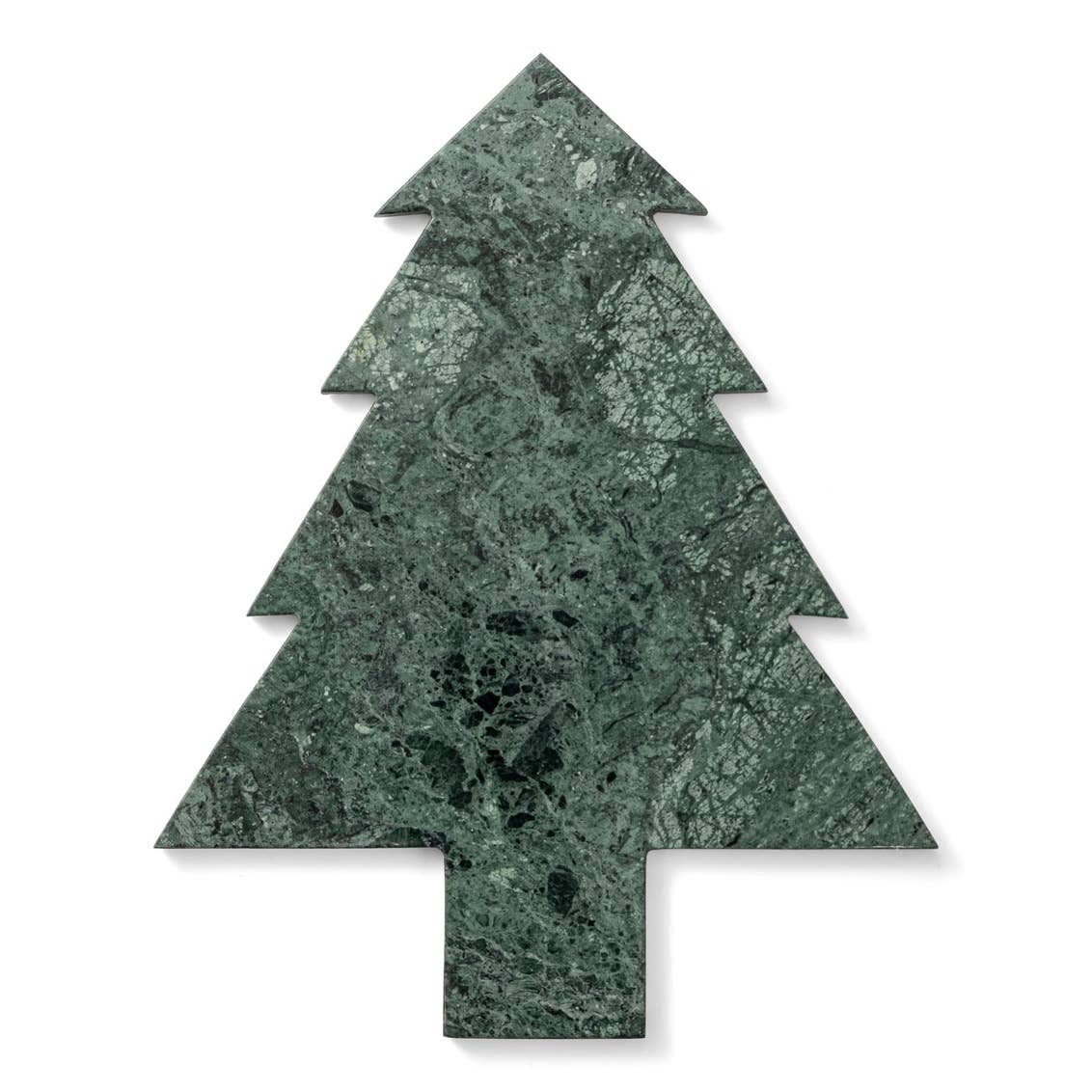 Green Christmas Tree Marble Charcuterie Board