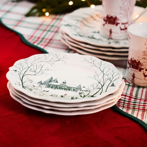 Juliska Country Estate Winter Frolic Dessert/Salad Plate - Evergreen