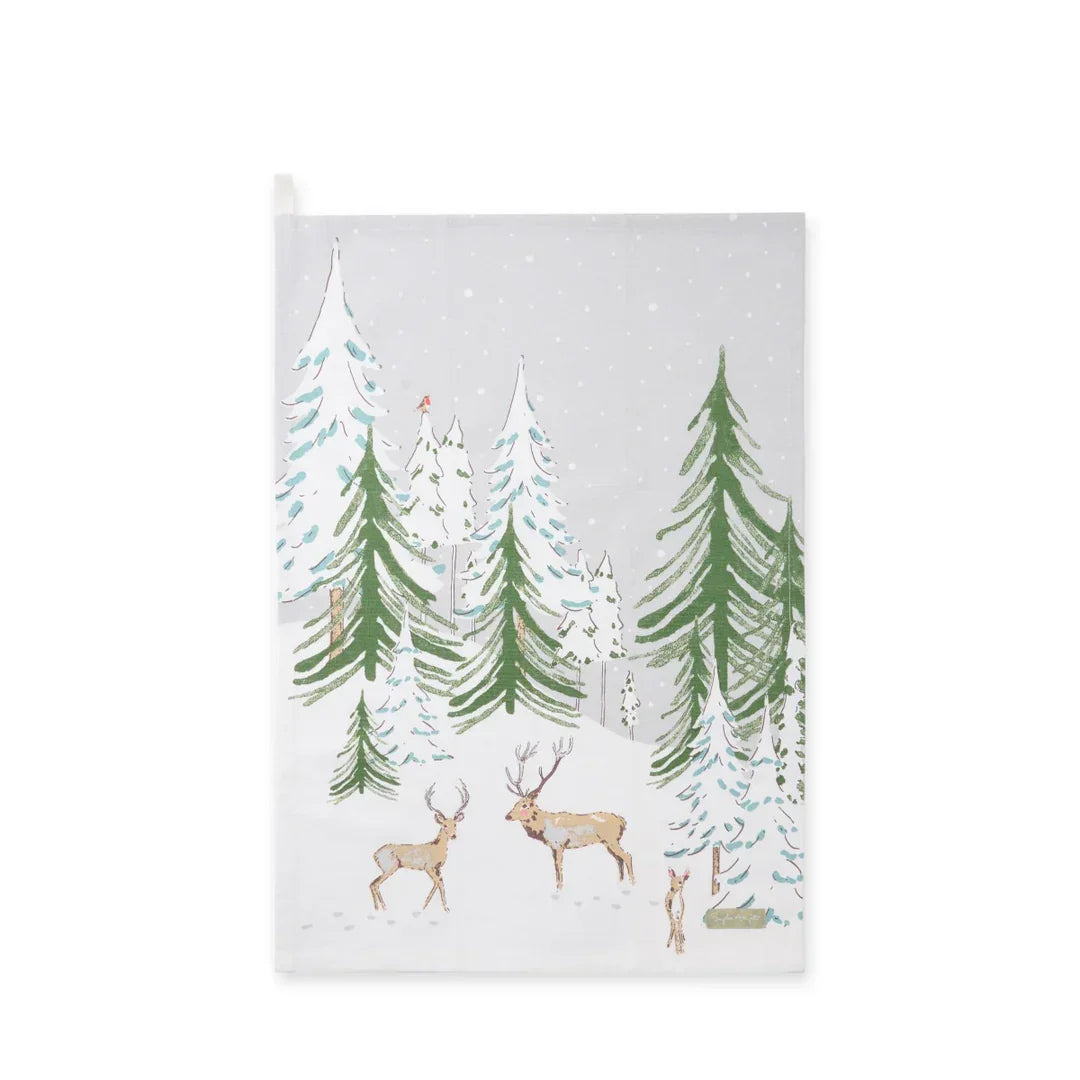 Christmas Stags Scene Tea Towel - Marcel’s Culinary Experience