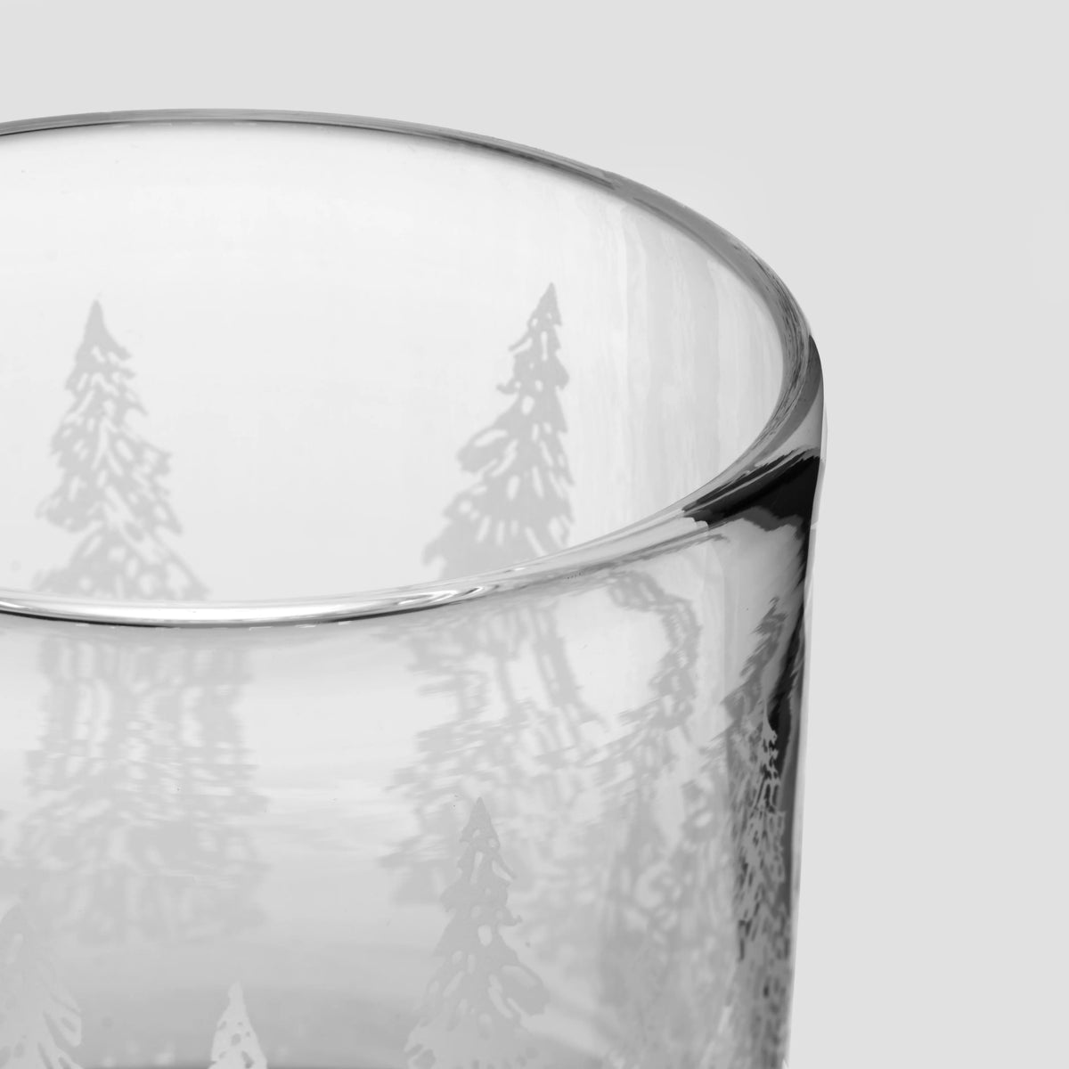 Simon Pearce Engraved Forest Ascutney Double Old-Fashioned Glasses - Set of 2