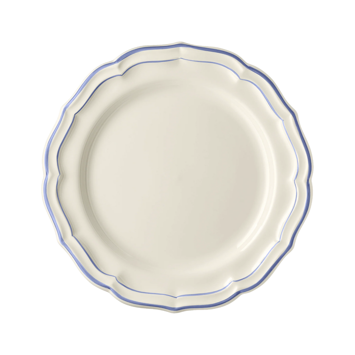 Gien Filet Blue Dinner Plates, Set of 4
