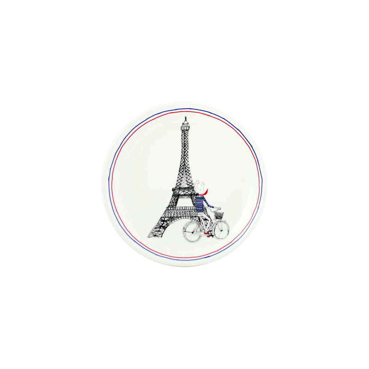Gien Ça C'est Paris Assorted Canapé Plates, Set of 4
