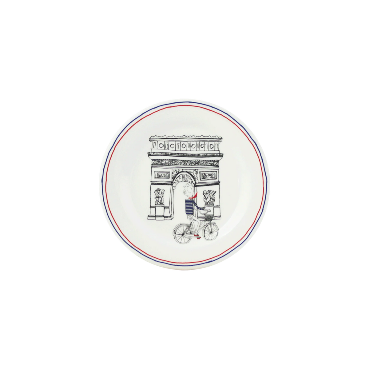 Gien Ça C'est Paris Assorted Canapé Plates, Set of 4