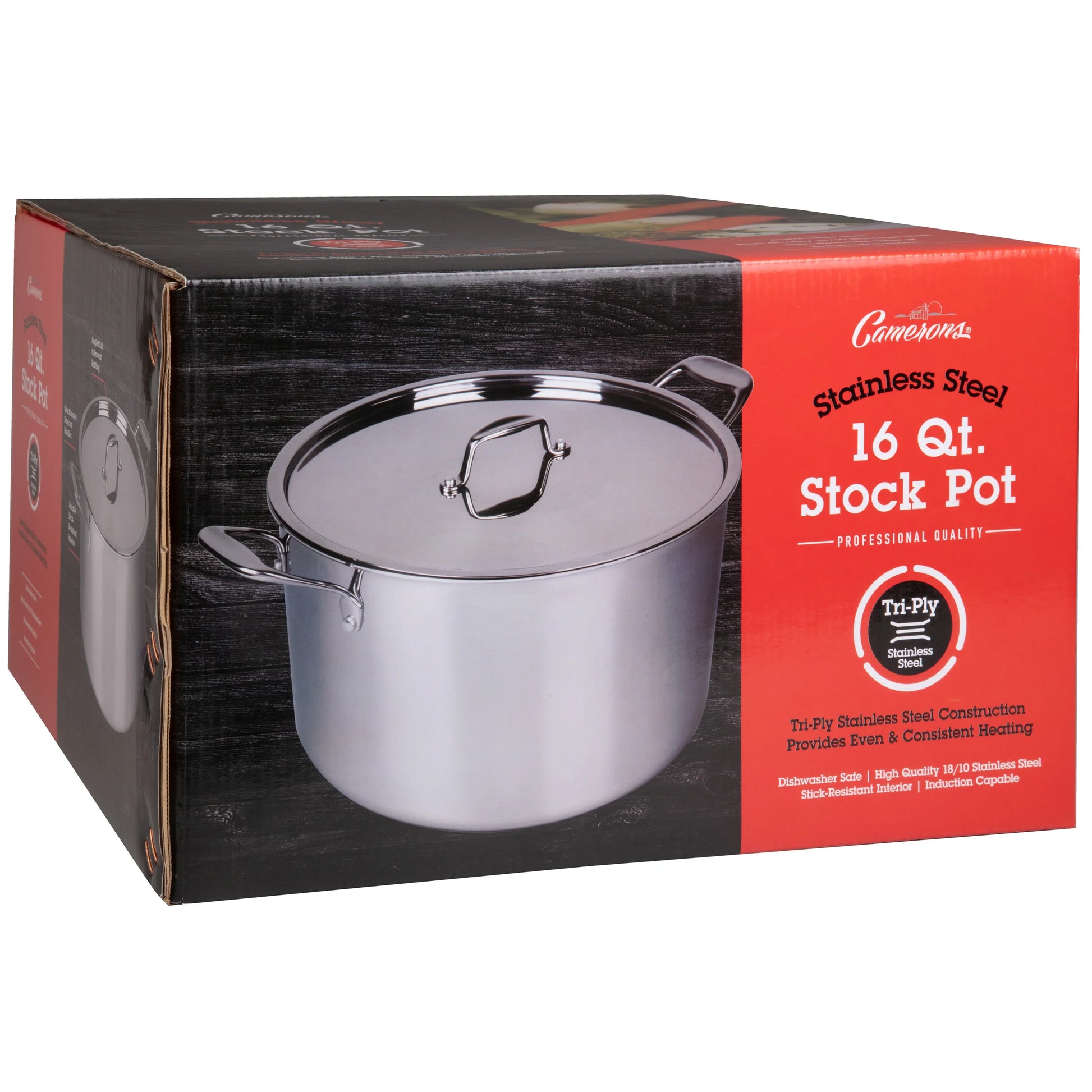 Camerons 16 Qt Tri-Ply Stainless Steel Stock Pot - Marcel’s Culinary Experience
