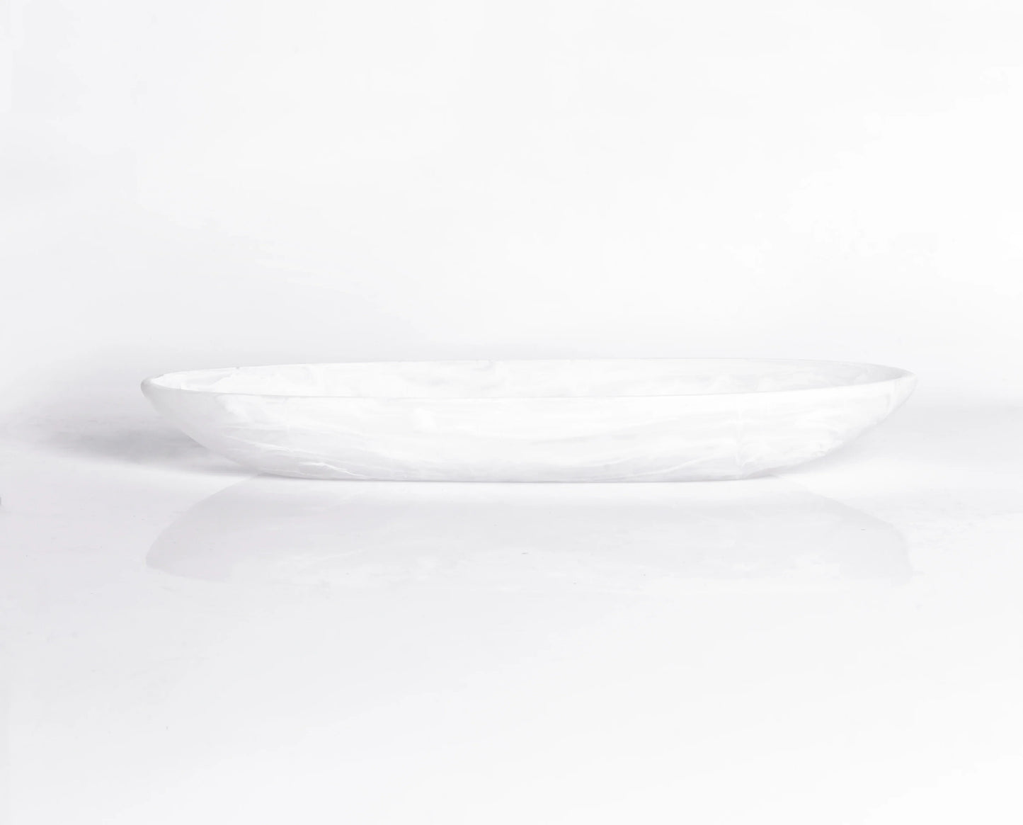 Nashi Classical Boat Bowl Medium - White Swirl - Marcel’s Culinary Experience
