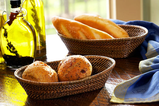 Calaisio Oval Bread Basket with Scalloped Rim