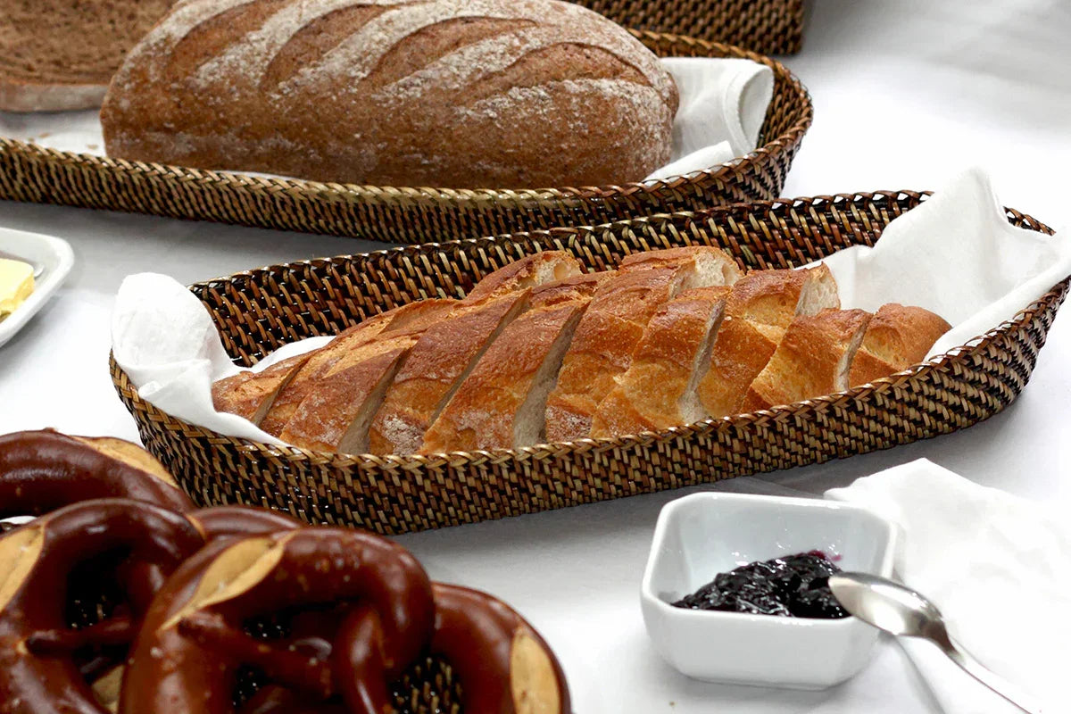 Oval Baguette Basket with Caterpillar