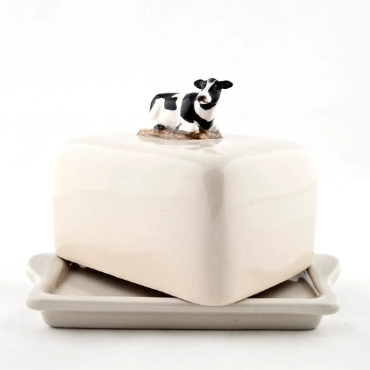 Quail Ceramics Friesian Cow Butter Dish - Marcel’s Culinary Experience
