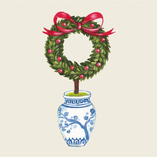 Hester & Cook Holiday Topiary Cocktail Napkins