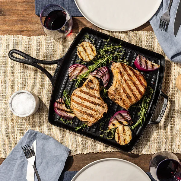 Lodge Blacklock 12 Inch Lightweight Cast Iron Grill Pan - Marcel’s Culinary Experience