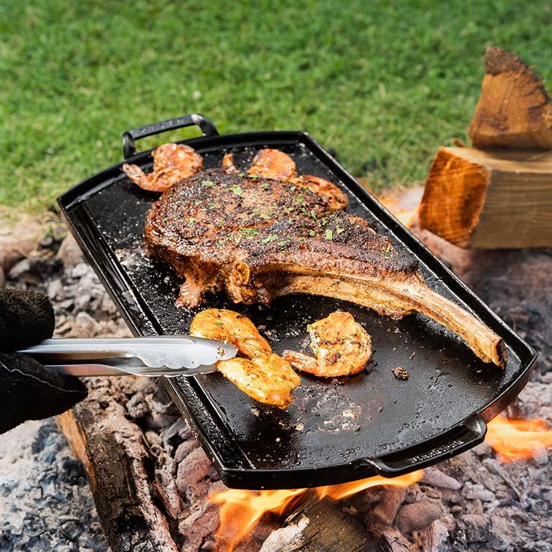 Lodge Blacklock Triple Seasoned Cast Iron Double Burner Griddle - Marcel’s Culinary Experience