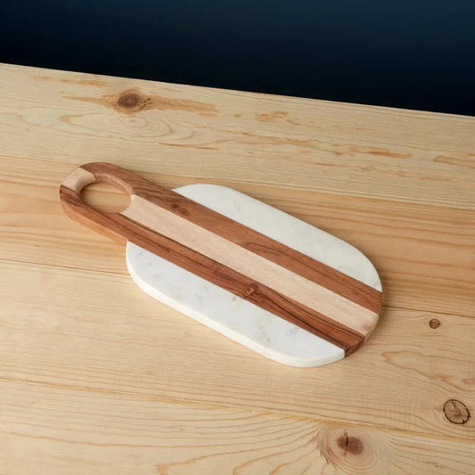 Moa Marble & Wood Oval Board - Marcel’s Culinary Experience