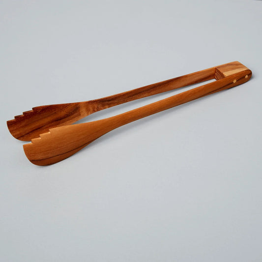 Teak Tongs Large - Marcel’s Culinary Experience