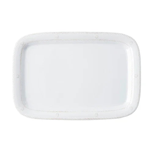 Juliska Berry & Thread Melamine 16" Tray - Whitewash - Marcel’s Culinary Experience