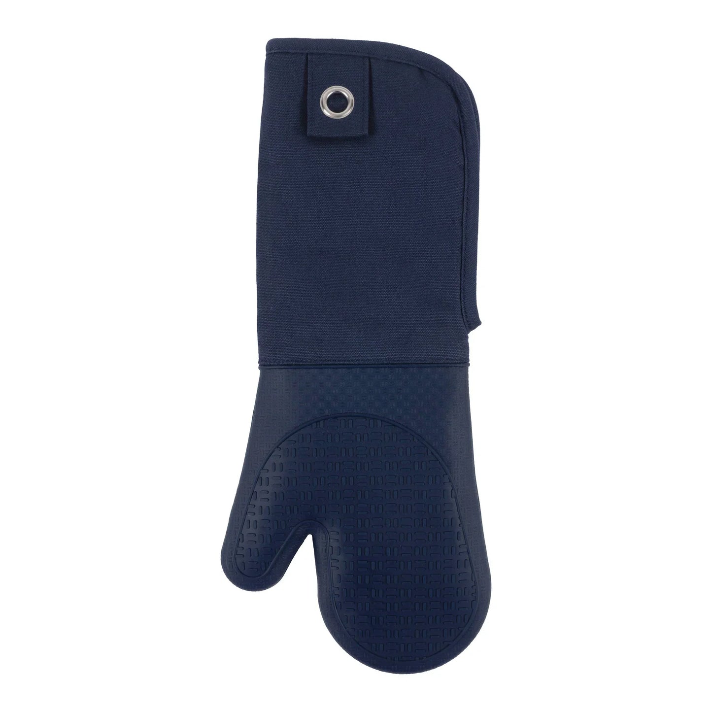 17" Blue Silicone Oven Mitt with Grommet - Marcel’s Culinary Experience