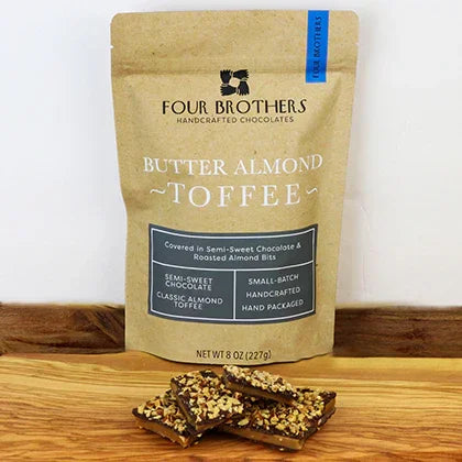 Four Brothers ½ lb. Butter Almond Toffee Pouch - Marcel’s Culinary Experience
