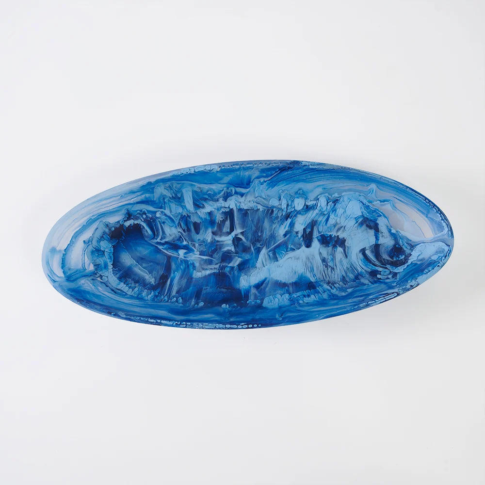 Nashi Home Small Oval Platter - Denim