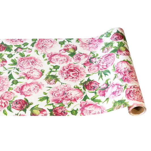 Hester & Cook Peonies in Bloom Paper Table Runner - 20" x 25'