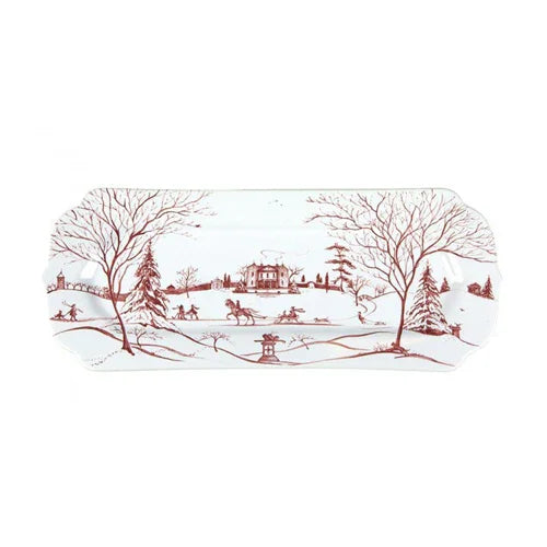 Juliska Country Estate Winter Frolic 15" Hostess Tray - Ruby - Marcel’s Culinary Experience