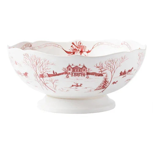 Juliska Country Estate Winter Frolic 13" Centerpiece Bowl - Ruby - Marcel’s Culinary Experience