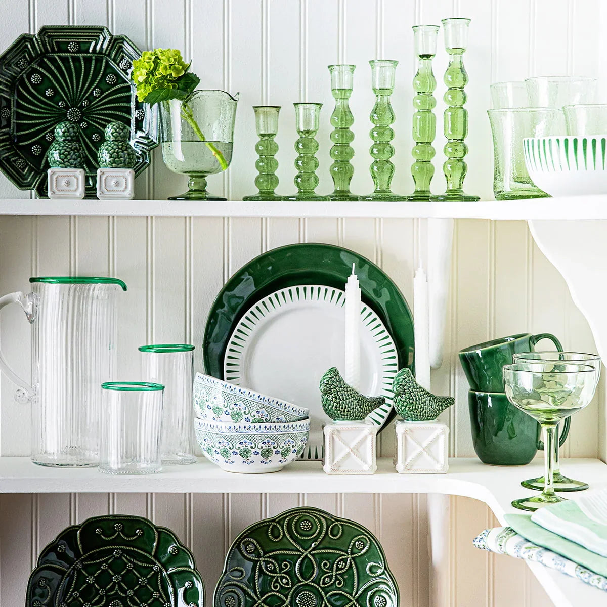 Juliska Sitio Stripe Cereal/Ice Cream Bowl - Basil