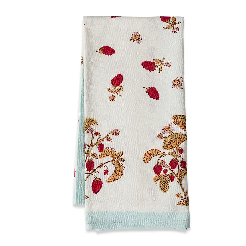 Couleur Nature Wild Strawberry Tea Towel