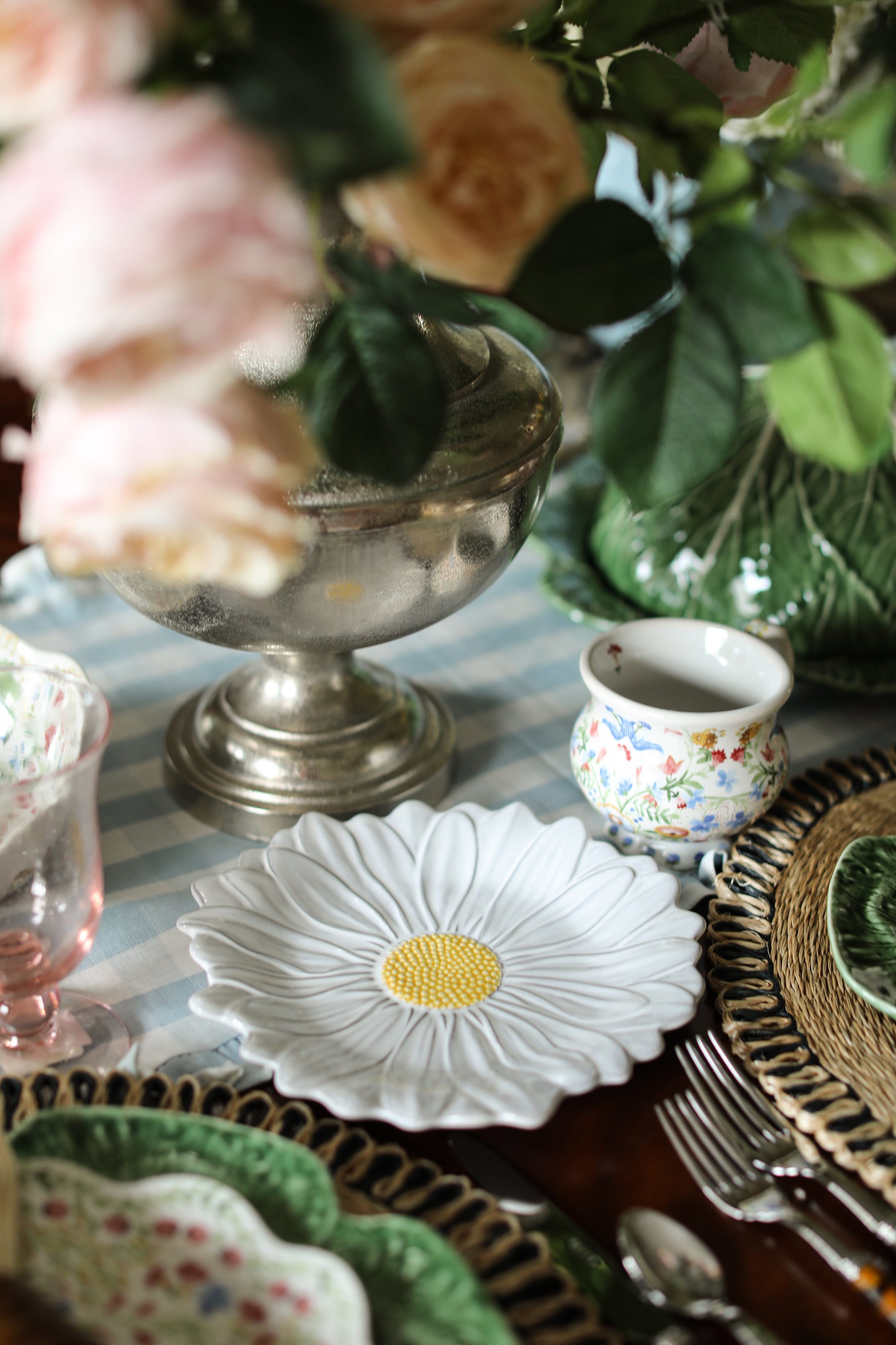 Bordallo Pinheiro Maria Flor Daisy Dessert Plate | Portuguese