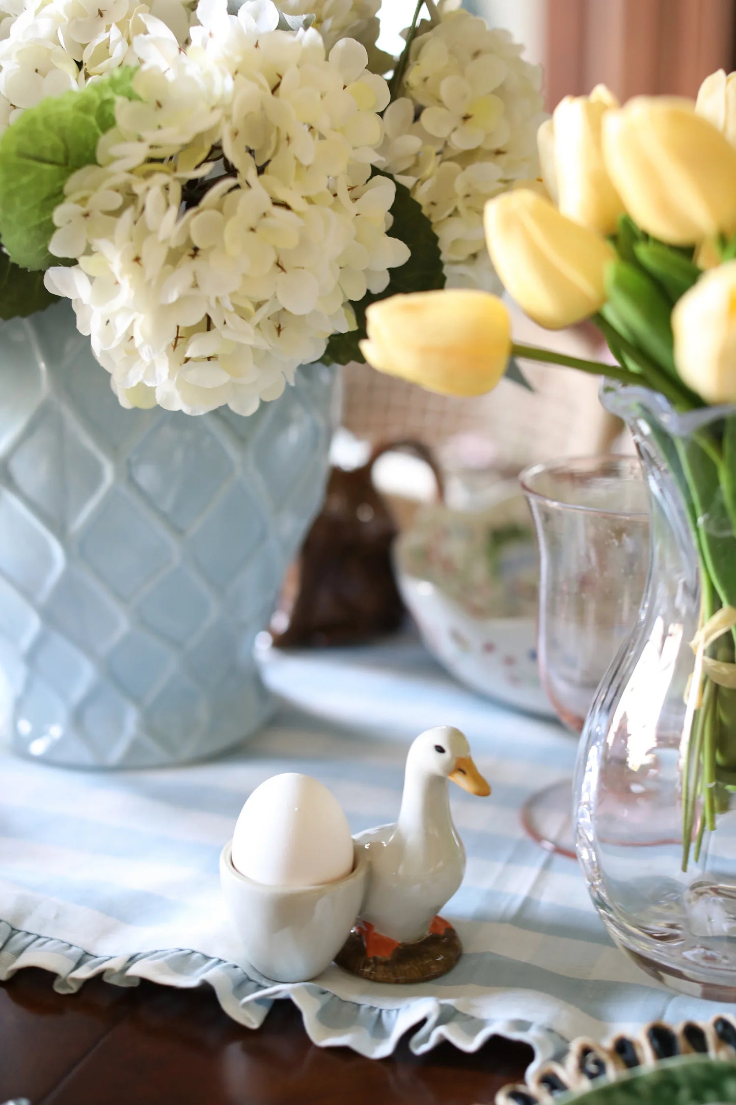 Quail Ceramics Pekin Duck with Egg Cup