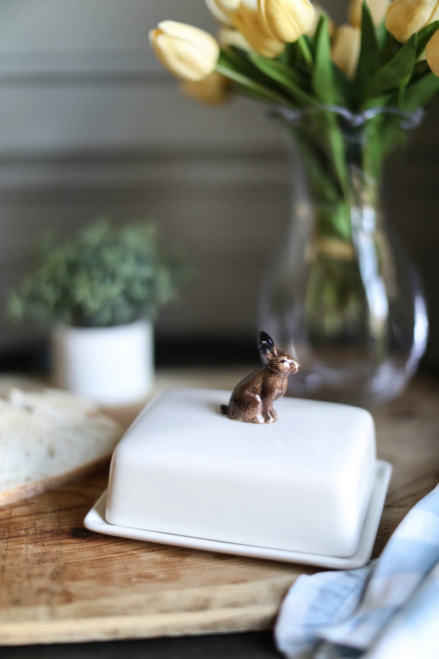 Quail Ceramics Hare Butter Dish