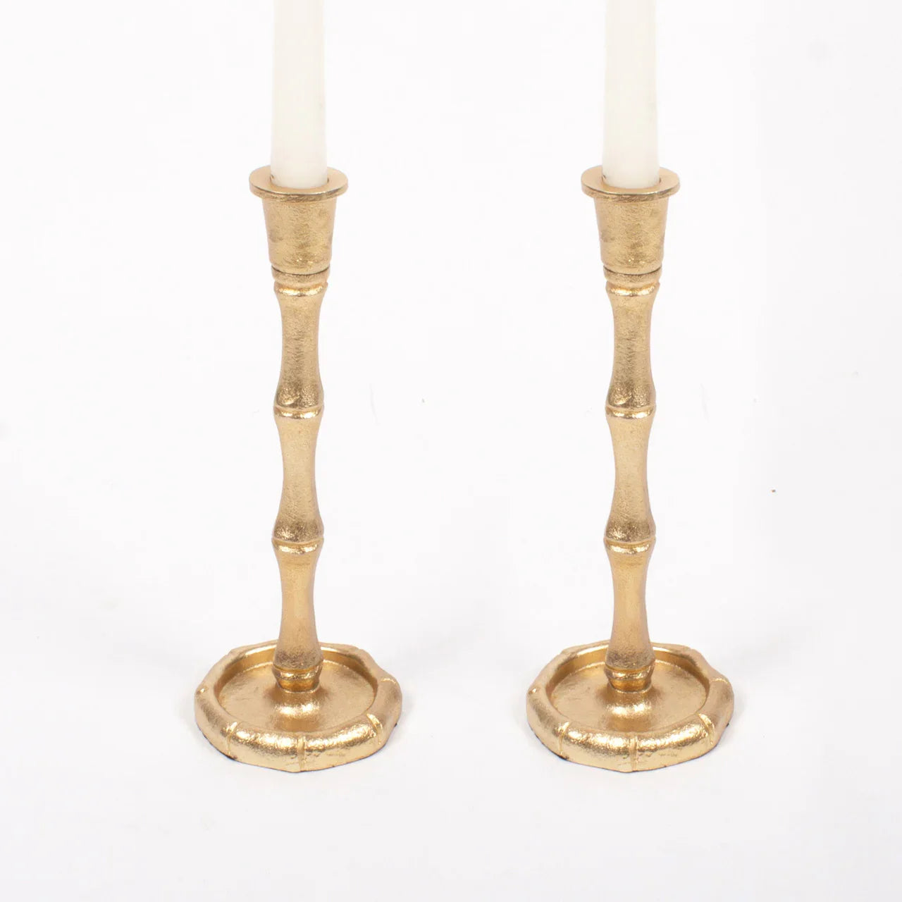 8 Oak Lane Gold Bamboo Candlestick - Small - Marcel’s Culinary Experience