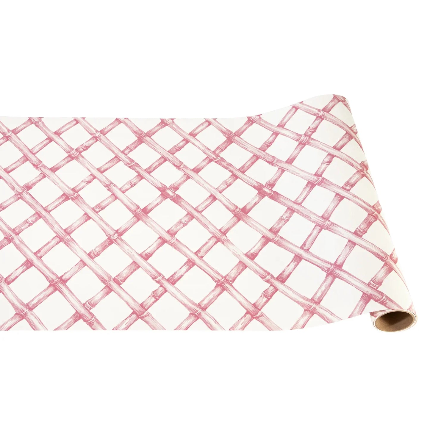 Hester & Cook Pink Lattice Paper Table Runner - 20" x 25'