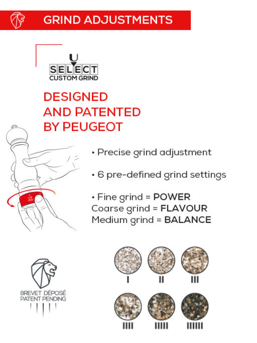Peugeot Paris u'Select Manual Pepper Mill Natural - 7in